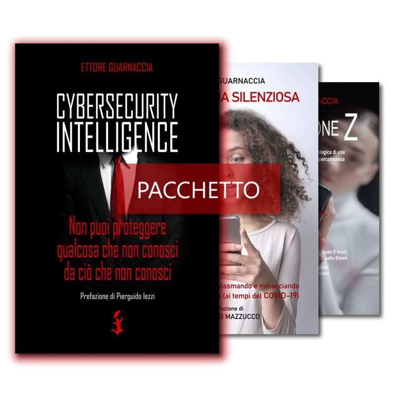Pacchetto con i libri "Cybersecurity Intelligence", "La Tragedia Silenziosa" e "Generazione Z" [formato cartaceo con copertina flessibile]