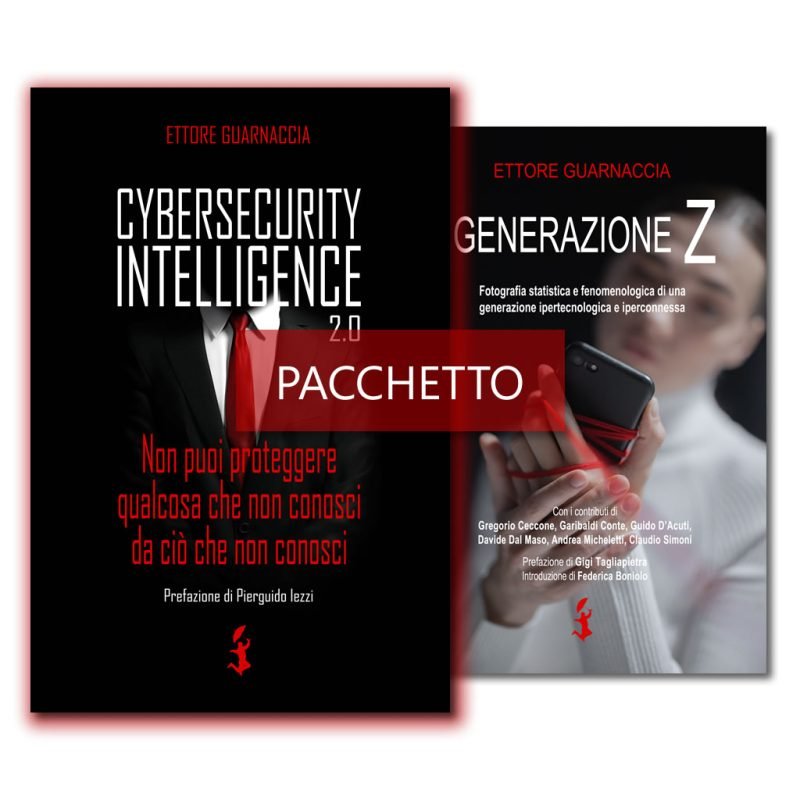 Pacchetto con i libri "Cybersecurity Intelligence 2.0" e "Generazione Z" [formato cartaceo con copertina flessibile]